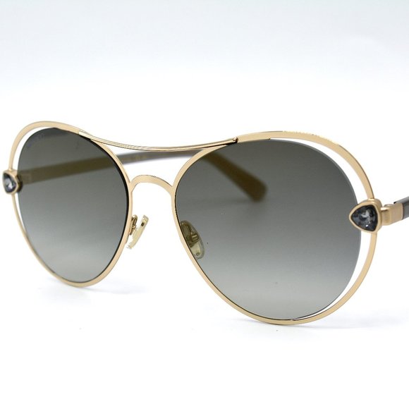 Jimmy Choo Accessories - JIMMY CHOO SARAH/S RHL GOLD BLACK  SUNGLASSES